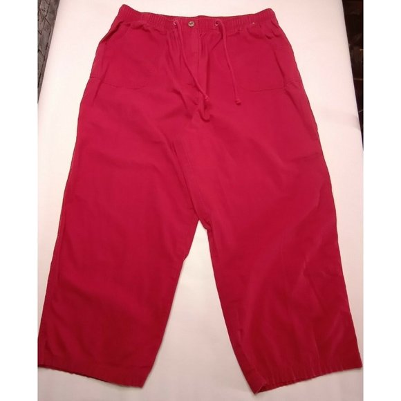 Jenny Buchanan Womens Size 14 Pink  Capri Pants With Drawstring - Picture 2 of 6